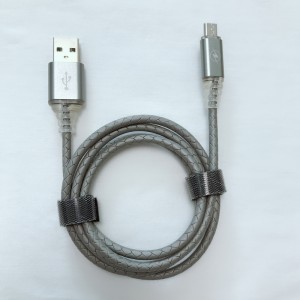 พร้อม LED ชาร์จเร็วสายเคเบิล USB กลมสำหรับ micro USB, Type C, การชาร์จและเชื่อมต่อฟ้าผ่า iPhone